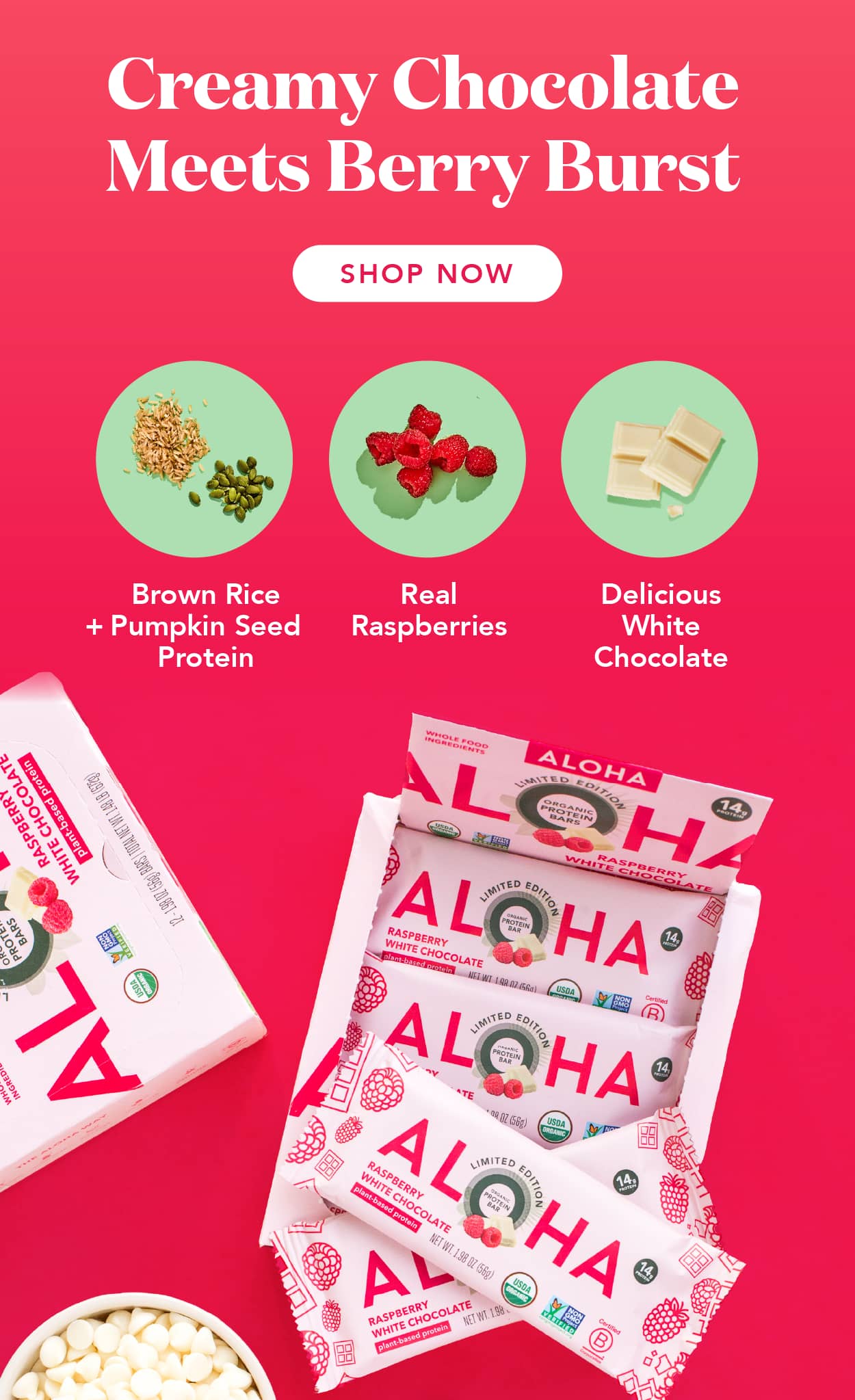 Creamy chocolate meets berry burst 