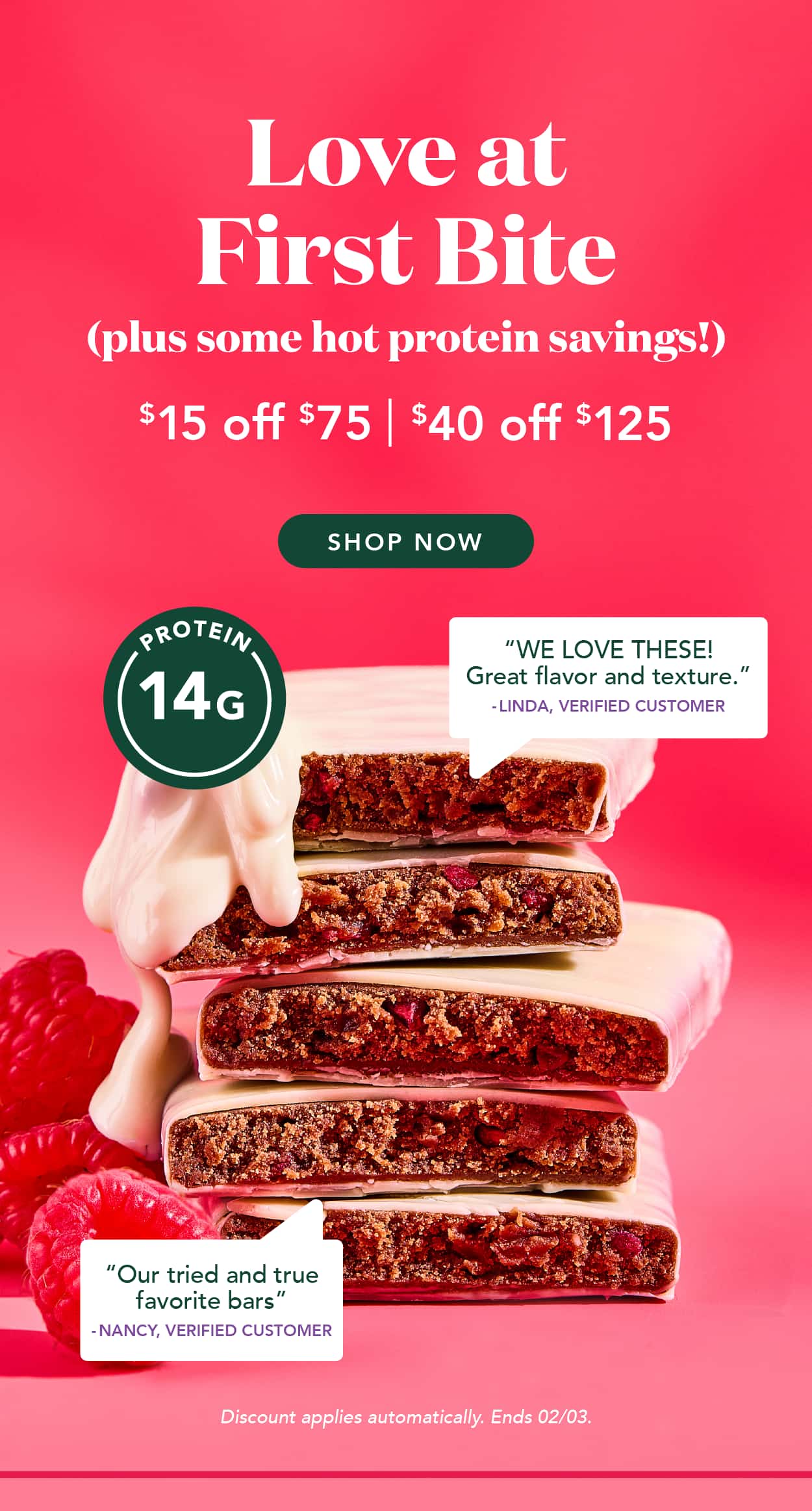 Get $15 off purchases of $75 or $40 off purchases of $125