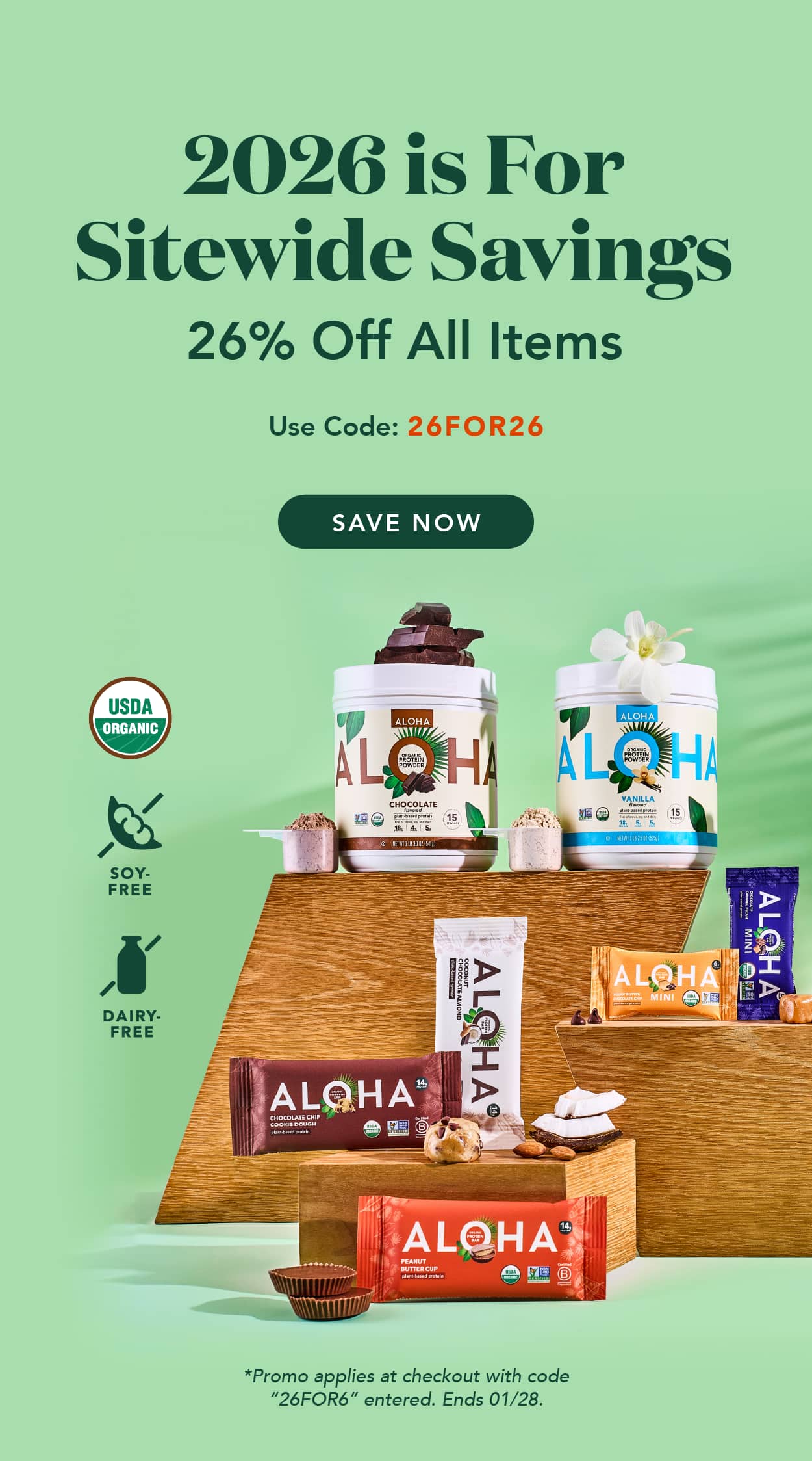 Get 26% off all items with code 26FOR26! Excludes Special Edition bars. Ends 1/28