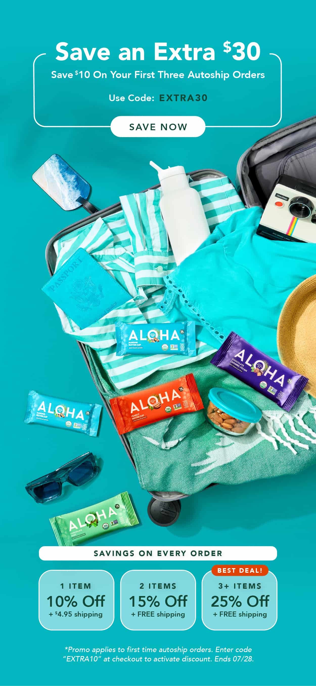 Save $10 on your first three autoship orders with code EXTRA30. Ends 7/28