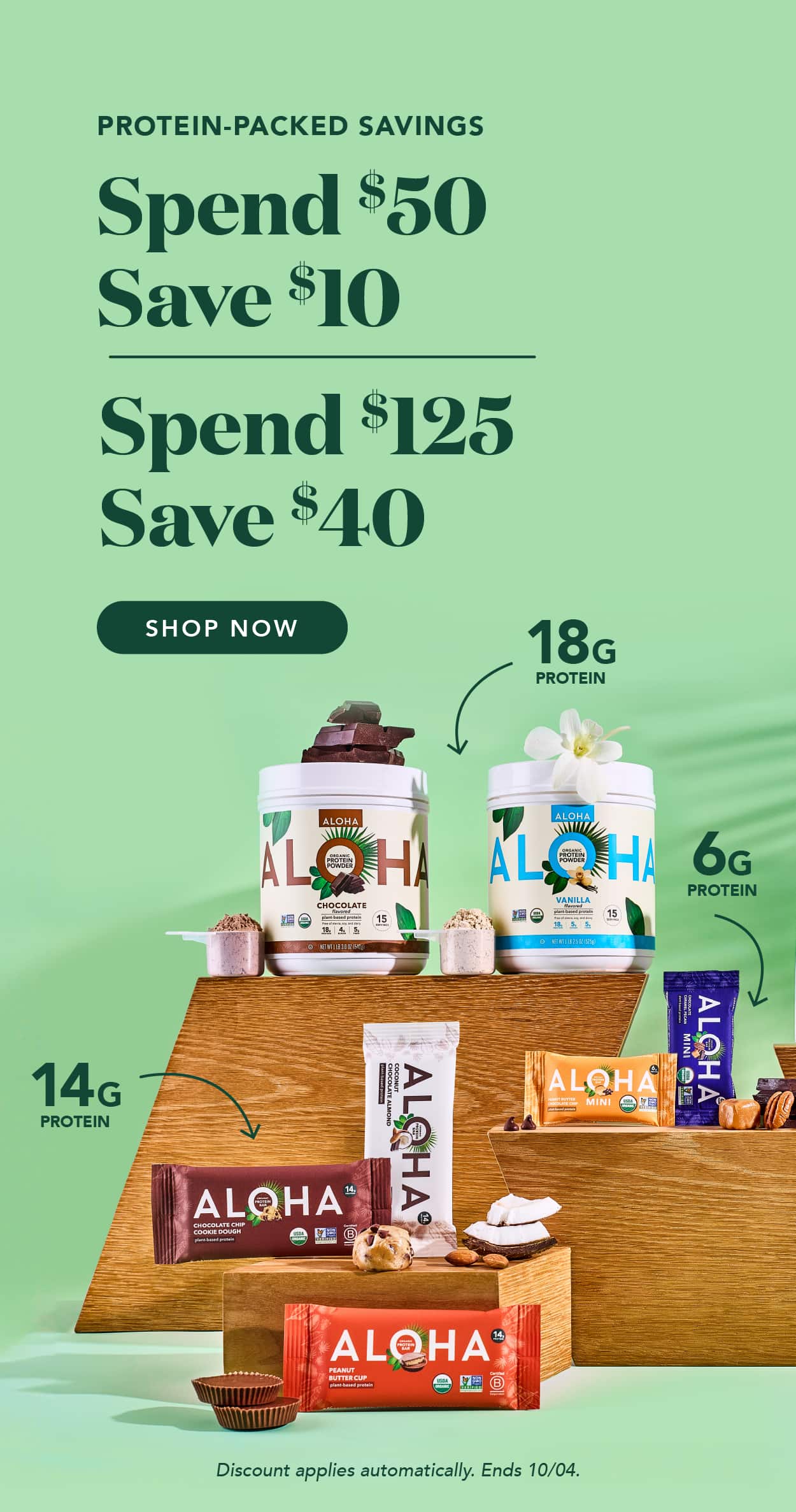 Protein-packed savings: spend $50, save $10 or spend $125 ,save $40! Discount applies automatically. Ends 10/04 Protein-packed savings: spend $50, save $10 or spend $125 ,save $40! Discount applies automatically. Ends 10/04