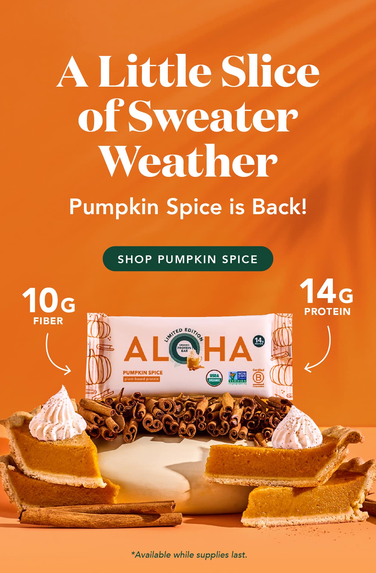 A little slice of sweater weather - Pumpkin Spice is back!