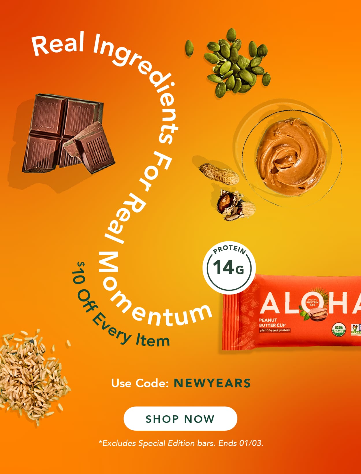 Get $10 off every item with code NEWYEARS. Ends 01/03