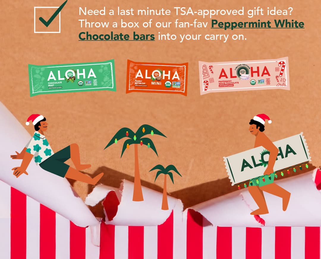Need a last-minute TSA-approved gift idea? Throw a box of our fan-fav Peppermint White Chocolate bars into your carry-on.