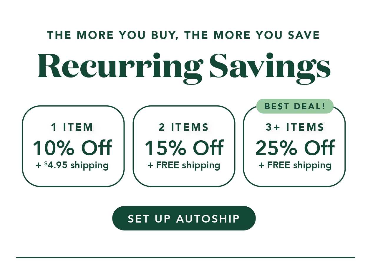 The more you buy, the more you save! 1 item gets 10% off (+$4.95 shipping), 2 items gets 15% off (+FREE SHIPPING), and 3+ items gets 25% off (+ FREE SHIPPING)