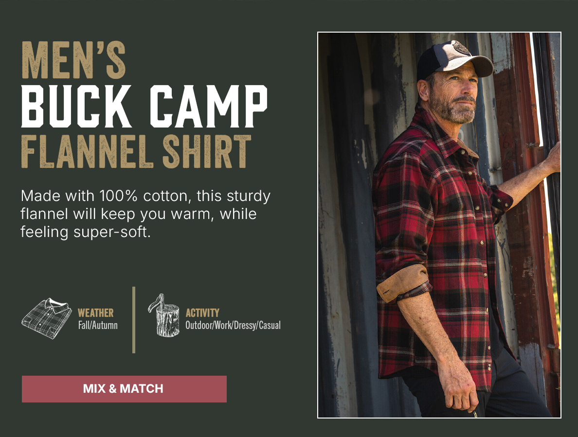 Men's Buck Camp Flannel Shirt | MIX & MATCH 3 FOR $75