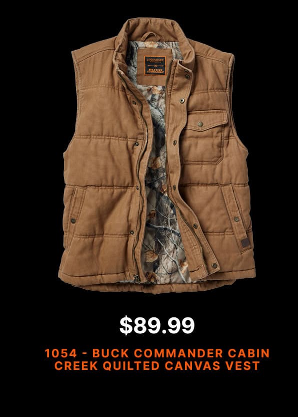Men's Buck Commander Cabin Creek Quilted Canvas Vest