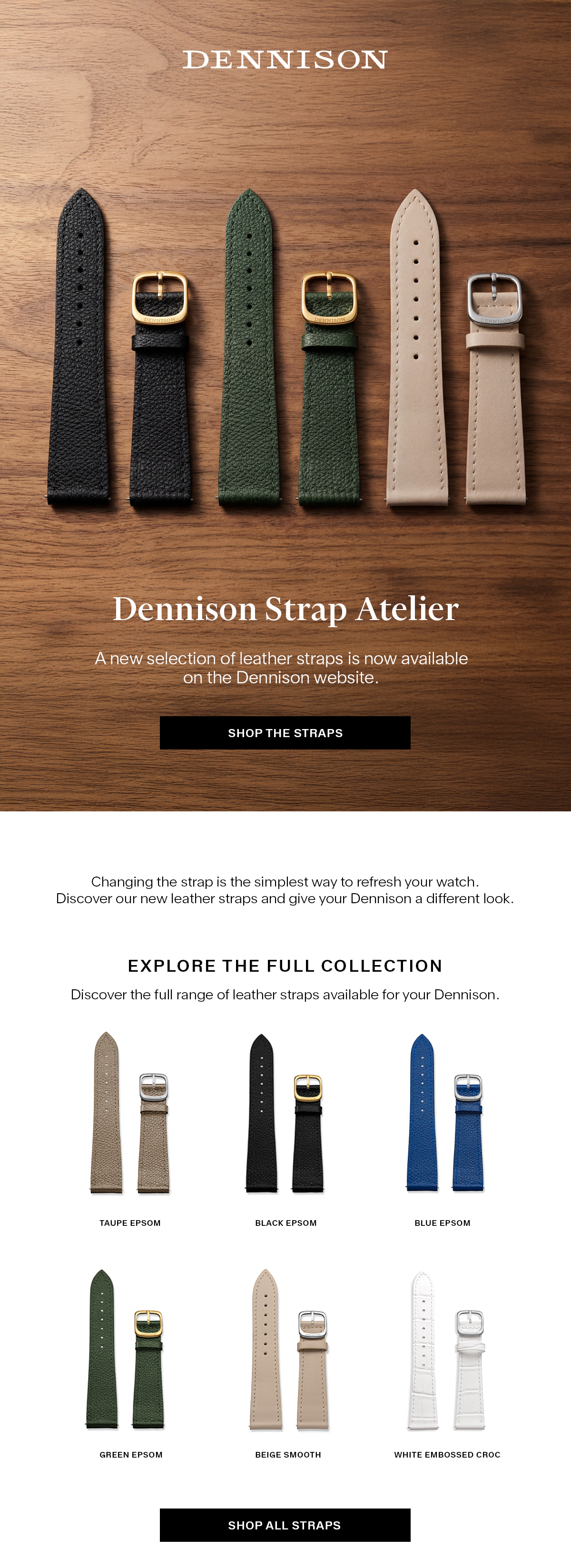 Dennison Expands Leather Strap Collection