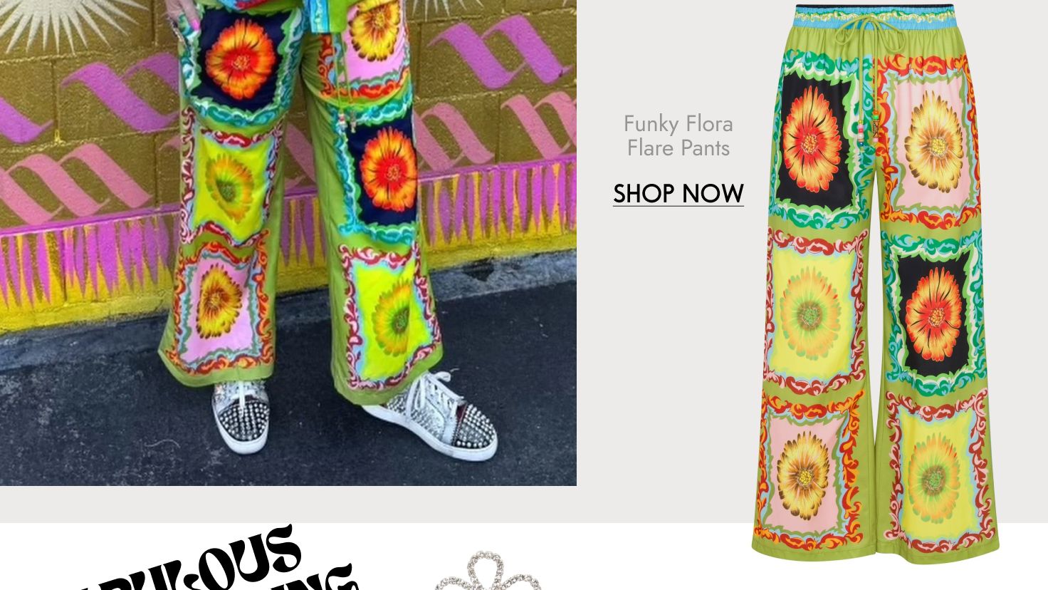 Funky Flora Flare Pants