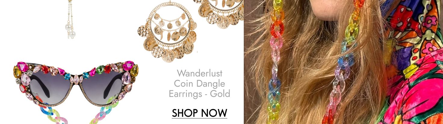 Wanderlust Coin Dangle Earrings - Gold