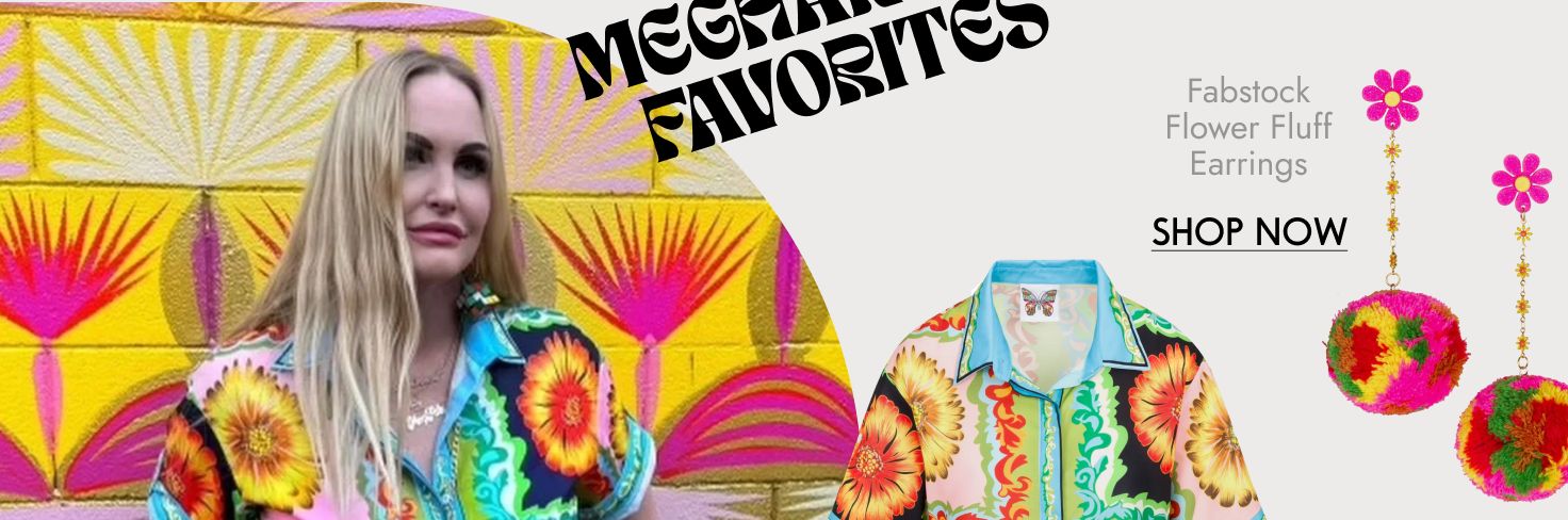 Fabstock Flower Fluff Earrings