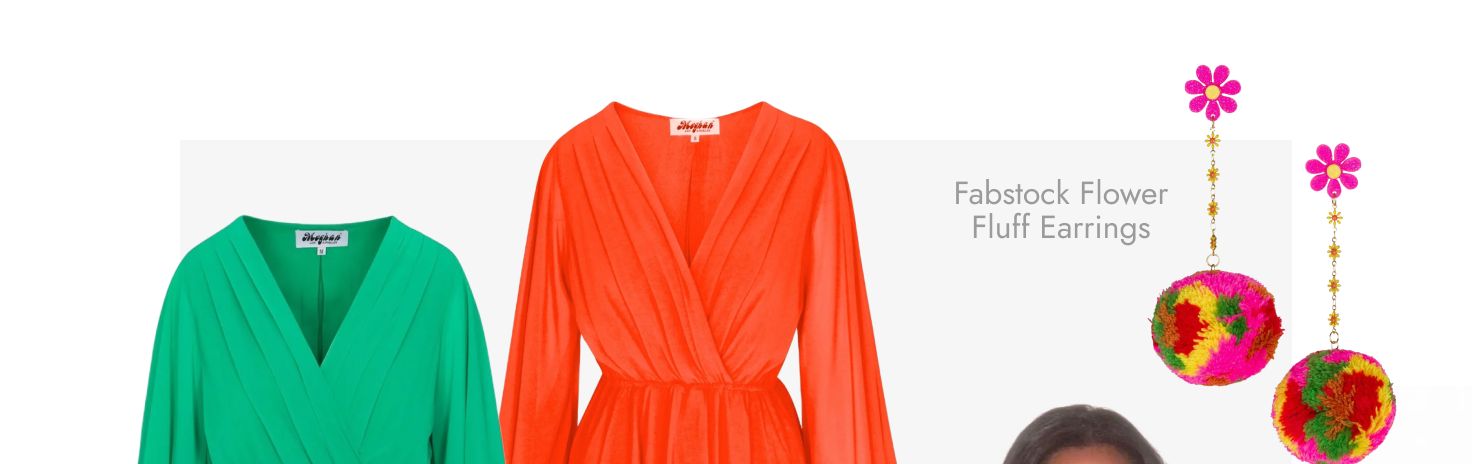 Fabstock Flower Fluff Earrings