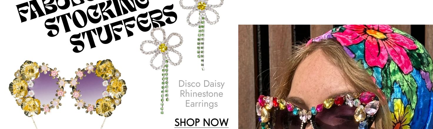 Disco Daisy Rhinstone Earrings