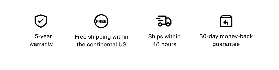 Typhur customer benefits – Hassle-free returns, fast and free delivery, and extended warranty.