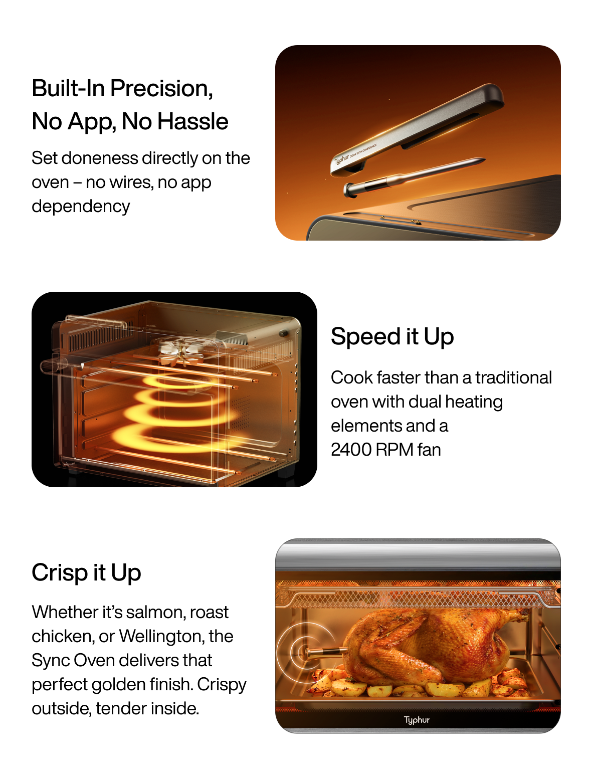 The first countertop oven with a built-in wireless thermometer — now just $249