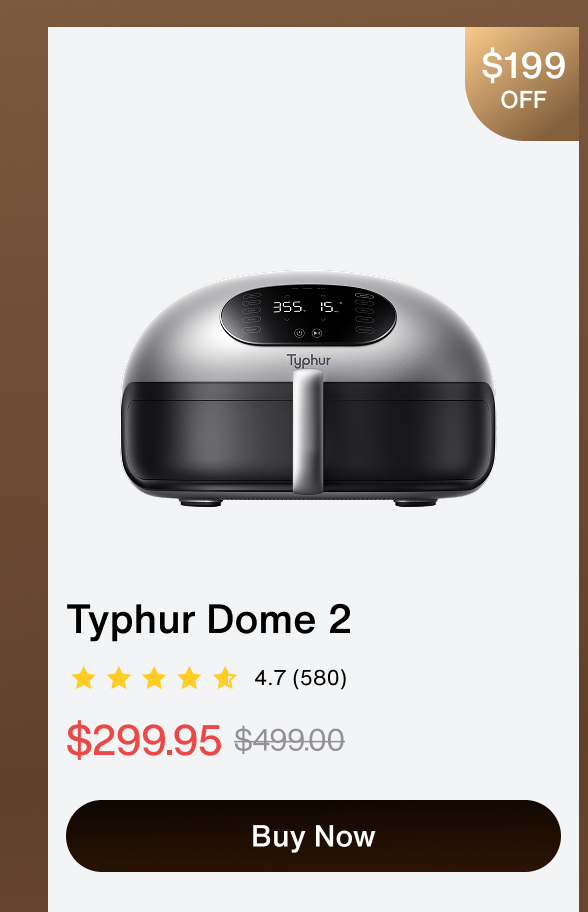 Typhur Dome 2 Air Fryer, Save $199