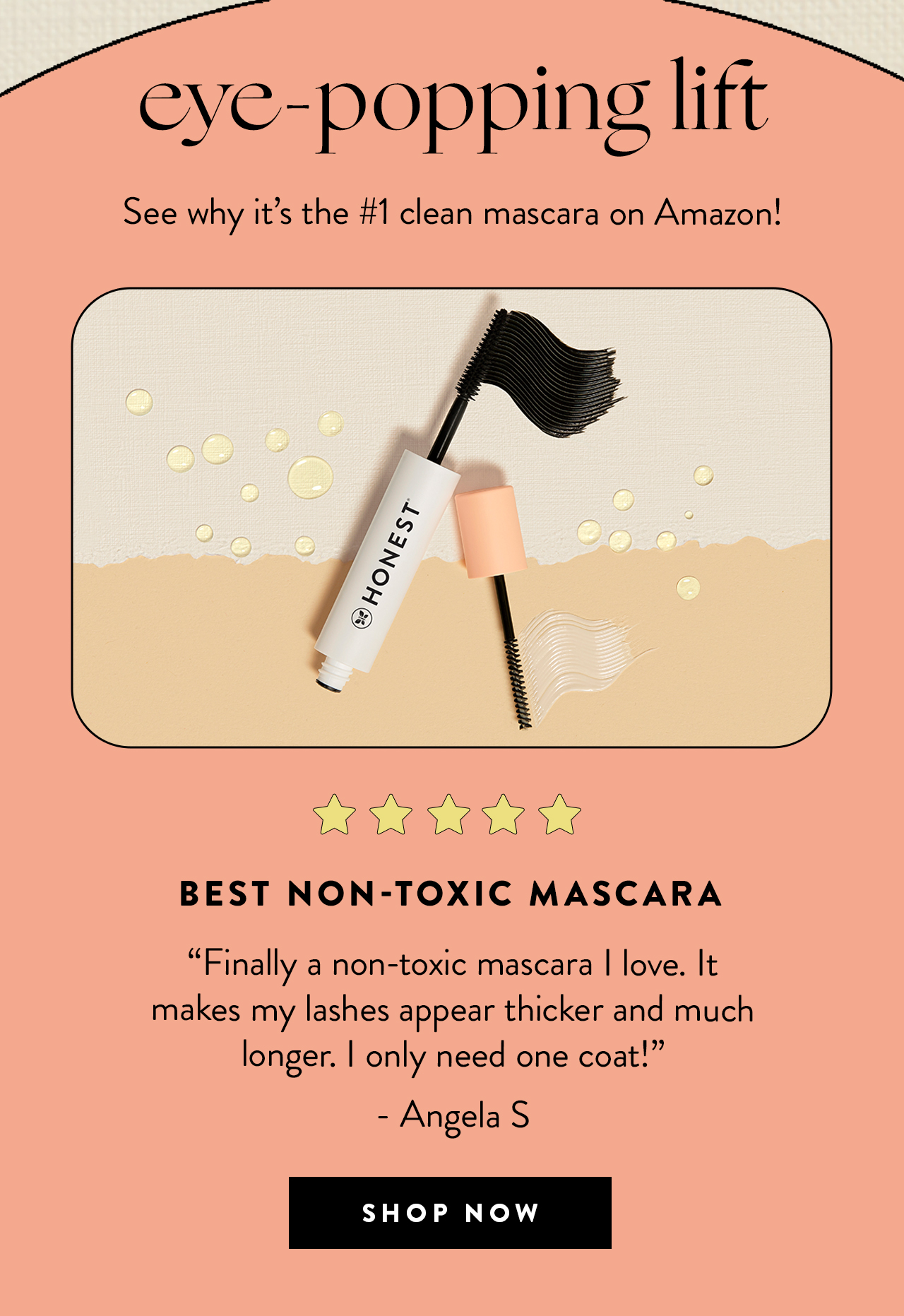 The 1 clean mascara on Amazon Honest Beauty