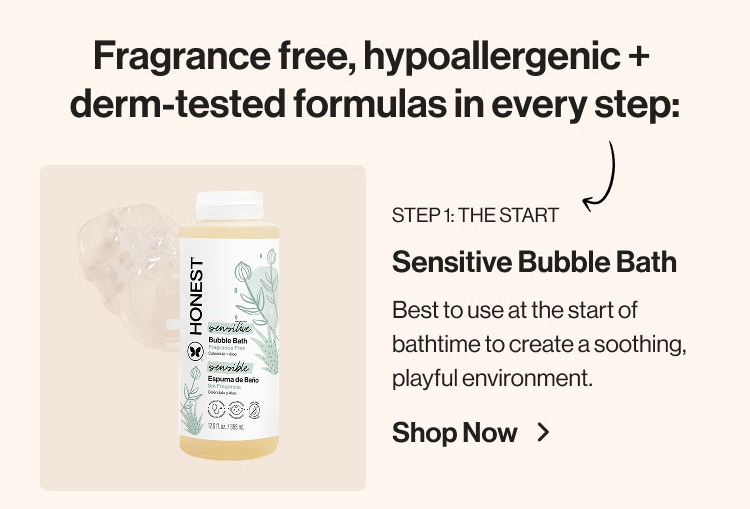Honest Sensitive Bubble Bath Bottle