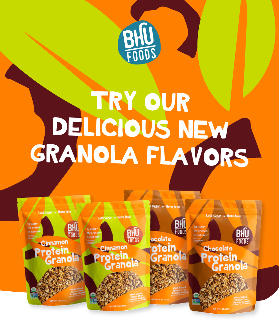Try our delicious new granola flavors 🤩 Bhu Foods