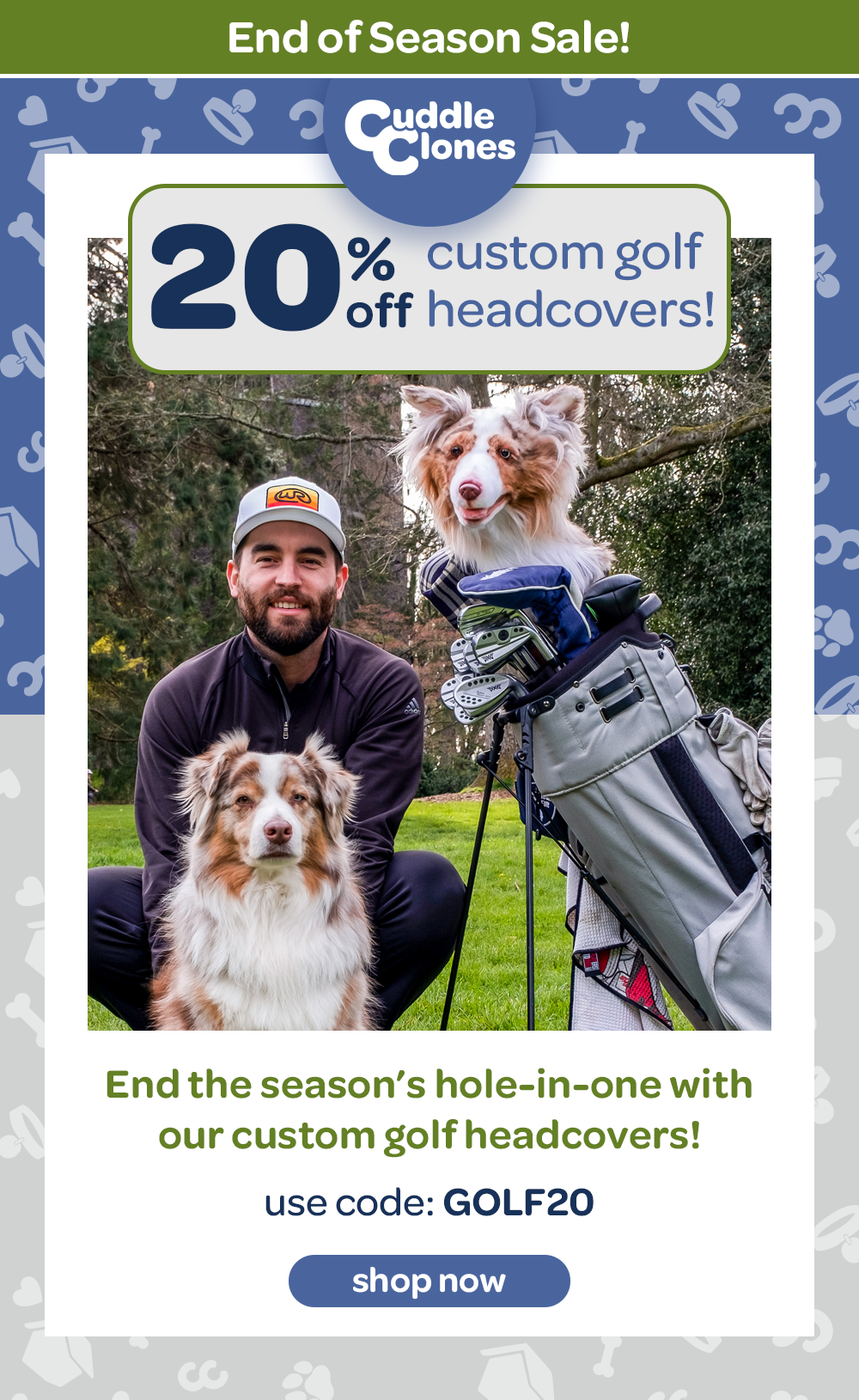 Ending Tonight 20 OFF Custom Headcovers! Cuddle Clones