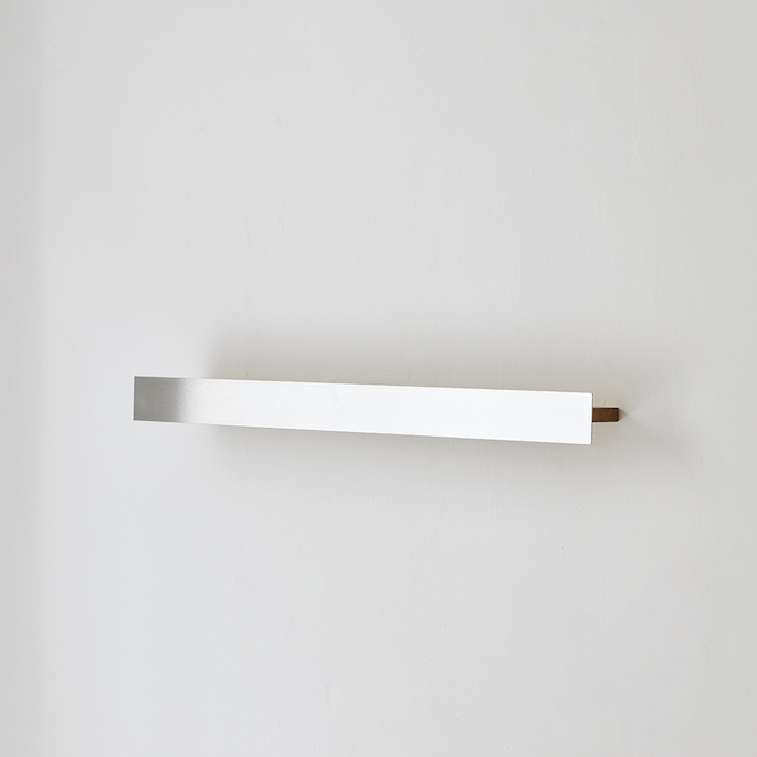 Floating Gallery Shelf - Brushed Steel