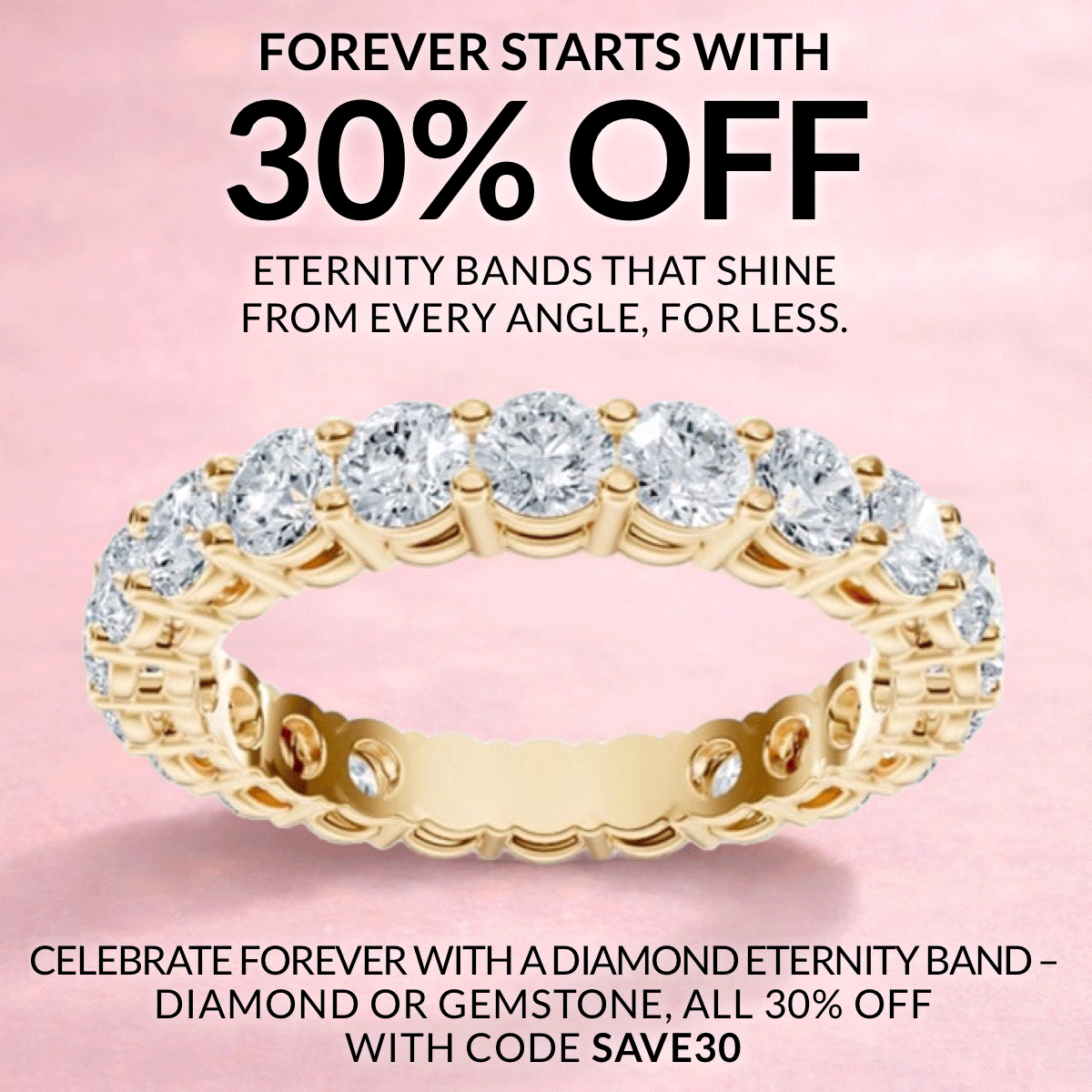 30% off wedding rings with code SAVE30