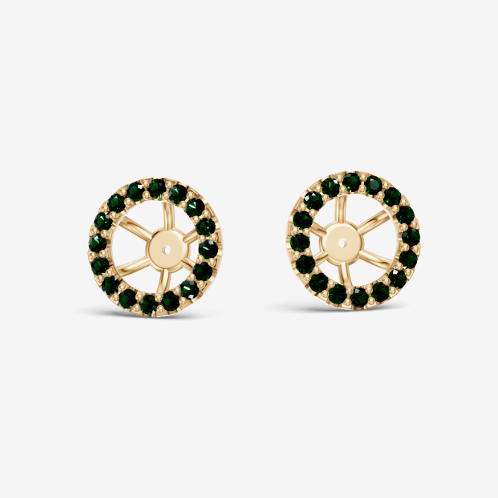 emerald halo earring jackets