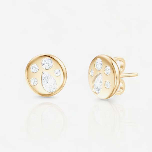 0.35 CTW 14kt Gold Multi Shape Lab-Grown Diamond Stud Earrings 14kt Yellow Gold