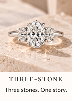 Three-stone engagement rings