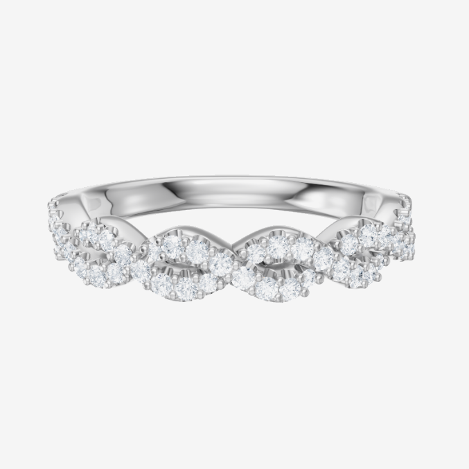 Women's 0.35 CTW Natural Diamond Twist Wedding Ring