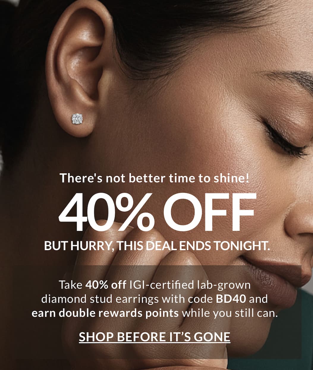 40% off select earrings with code BD40