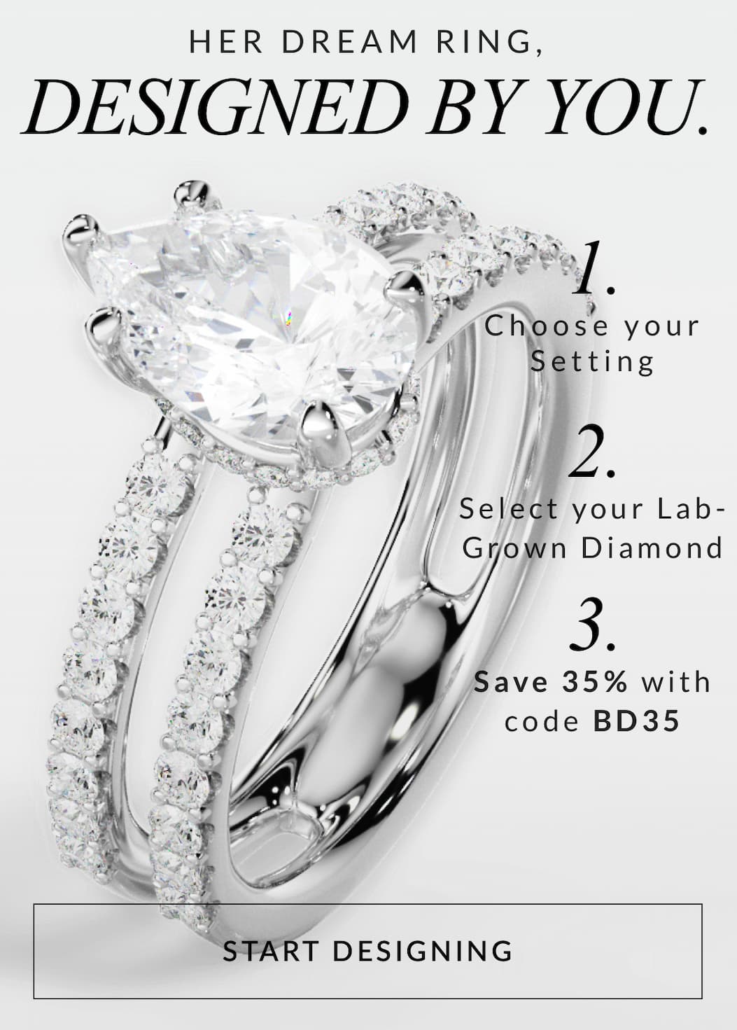 35% off lab-grown diamonds