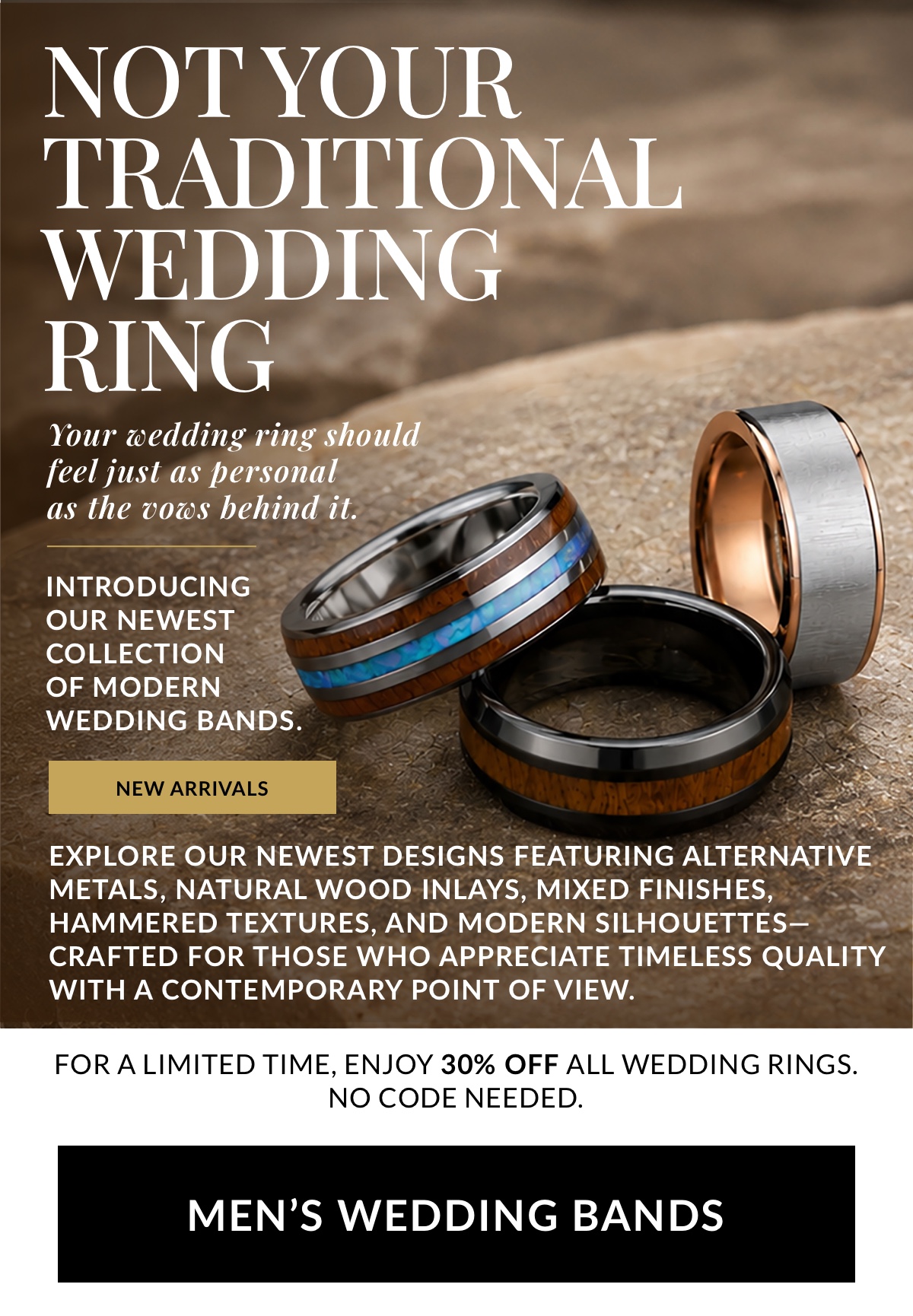 Introducing our newest collection of modern wedding bands. 