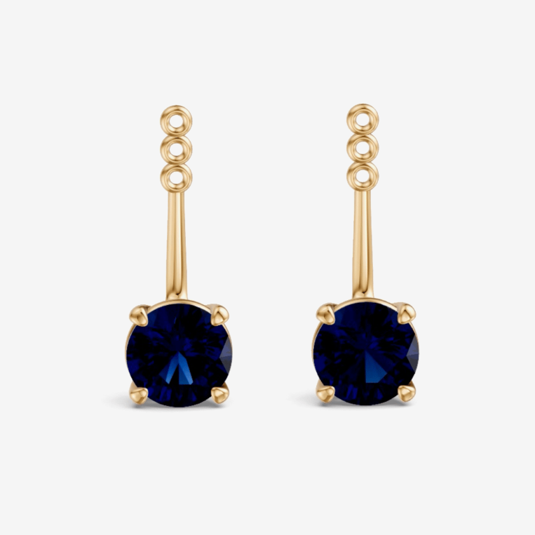 blue sapphire halo earring jackets