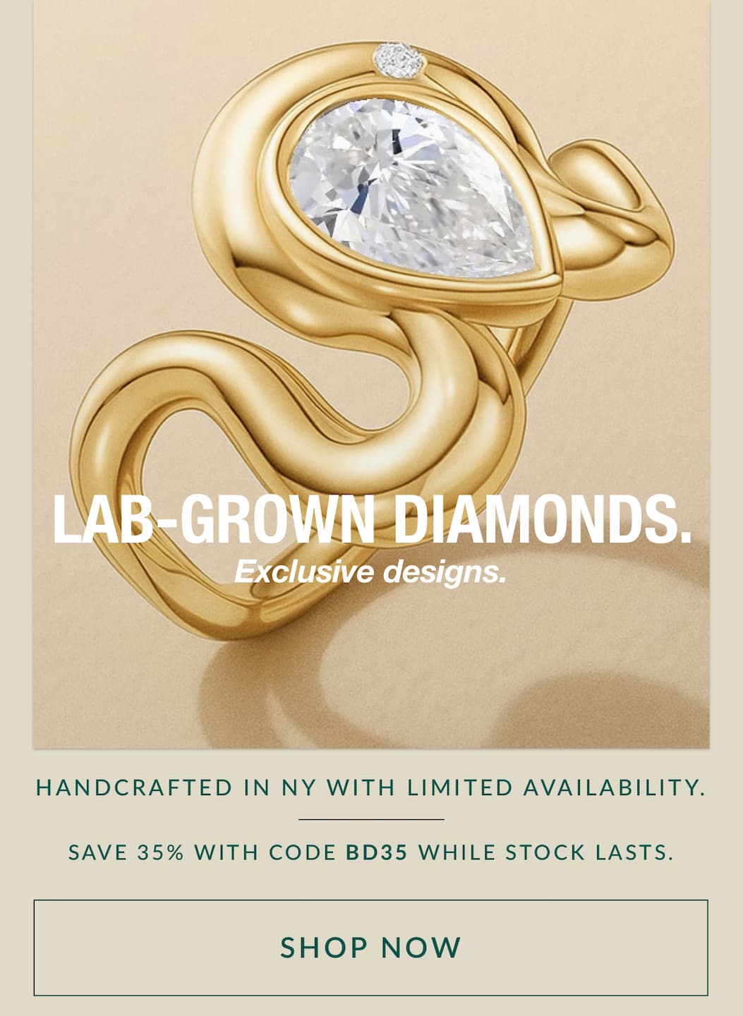 35% OFF select lab-grown diamond jewelry with code BD35