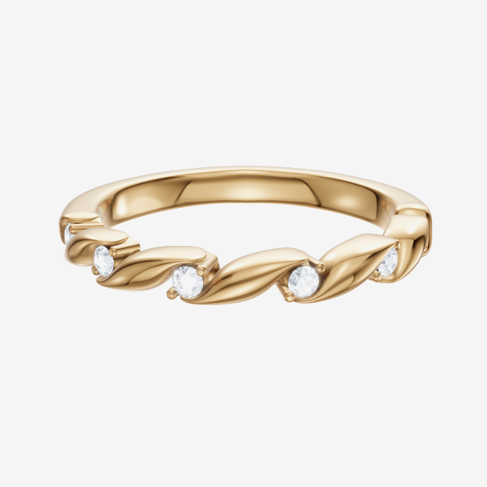 Women's 0.15 CTW Vintage Coil Natural Diamond Wedding Ring