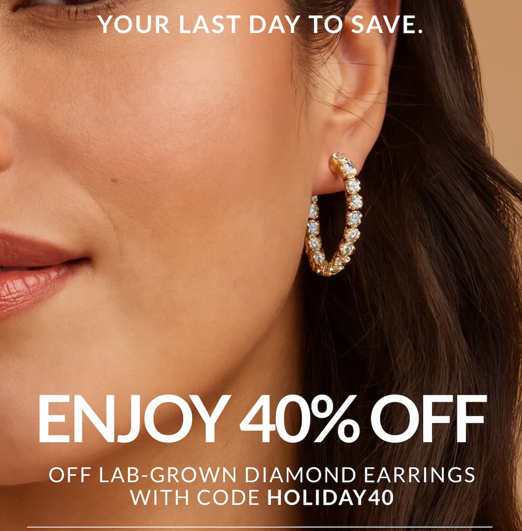 40% OFF LAB GROWN DIAMOND EARRINGS
