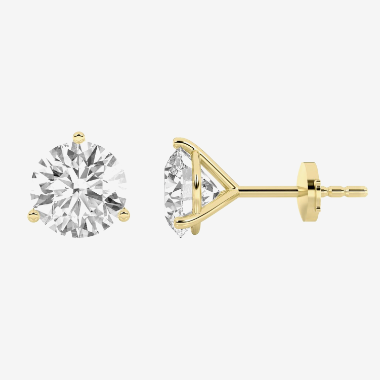 IGI CERTIFIED 1.50 CTW LAB DIAMOND MARTINI STUDS