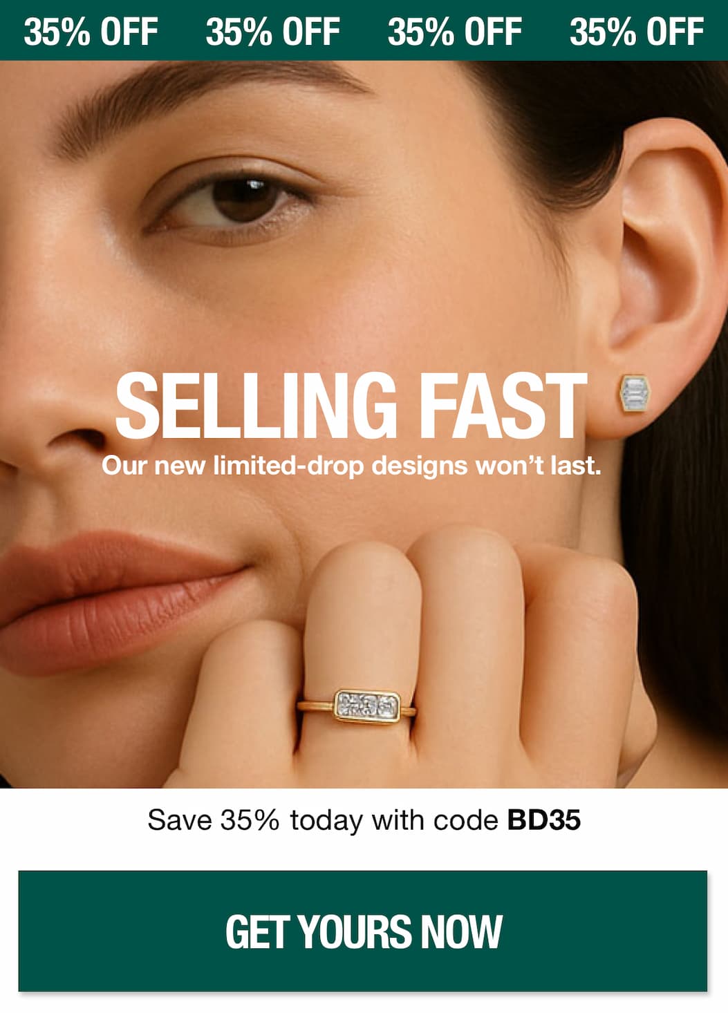 35% OFF select lab-grown diamond jewelry with code BD35