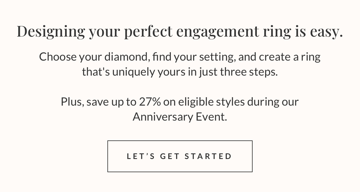 Design your ring in 3 simple steps, get started today 