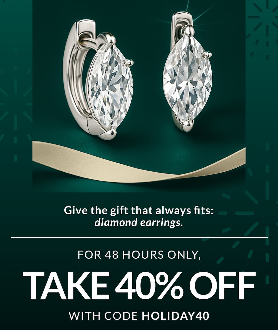 40% OFF LAB GROWN DIAMOND EARRINGS