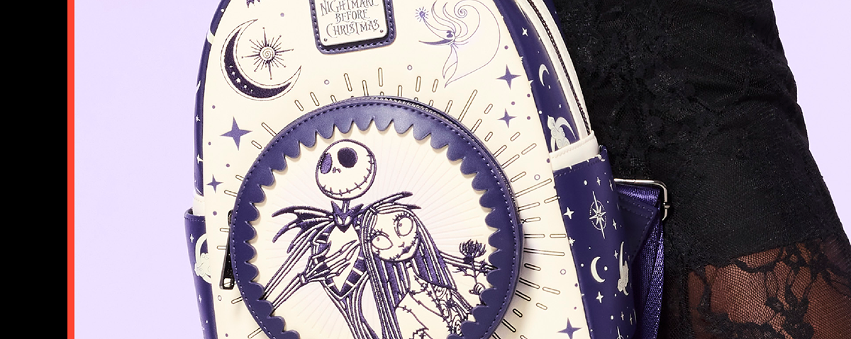 The Nightmare Before Christmas Jack Skellington & Sally Night Sky Mini Backpack