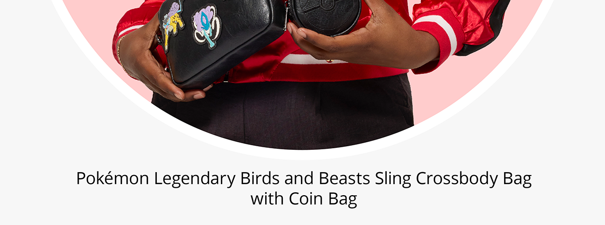 Pokémon Legendary Birds and Beasts Sling Crossbody Bag with Coin Bag