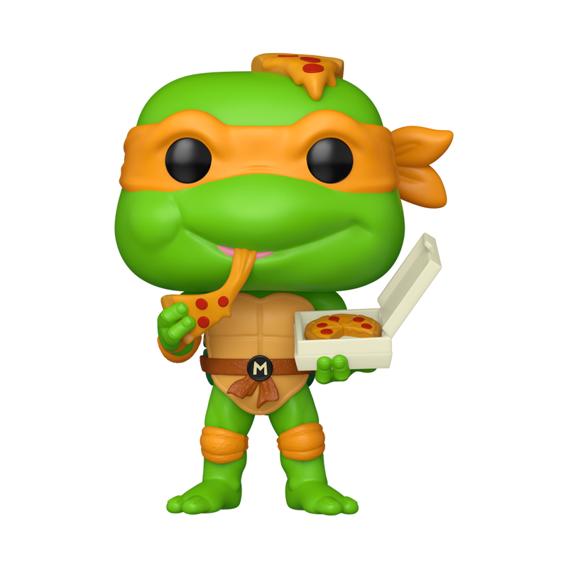 Pop! Michelangelo (Eating Pizza) with Pop! Protector