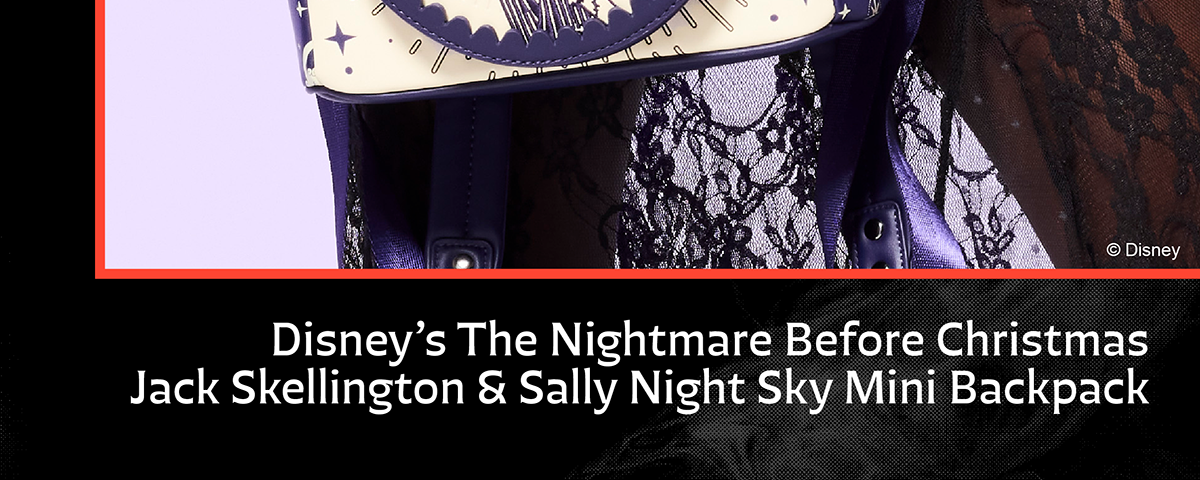 The Nightmare Before Christmas Jack Skellington & Sally Night Sky Mini Backpack