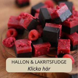 Hallon och lakritsfudge - klicka här