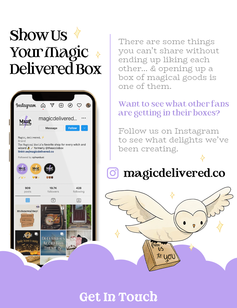 Show us your magic Delivered Box - There are some things you can't share without ending up liking each other... & opening up a box of magical goods is one of them. Want to see what other fans are getting in their boxes? Follow us on Instagram to see what delights we've been creating @magicdelivered.co