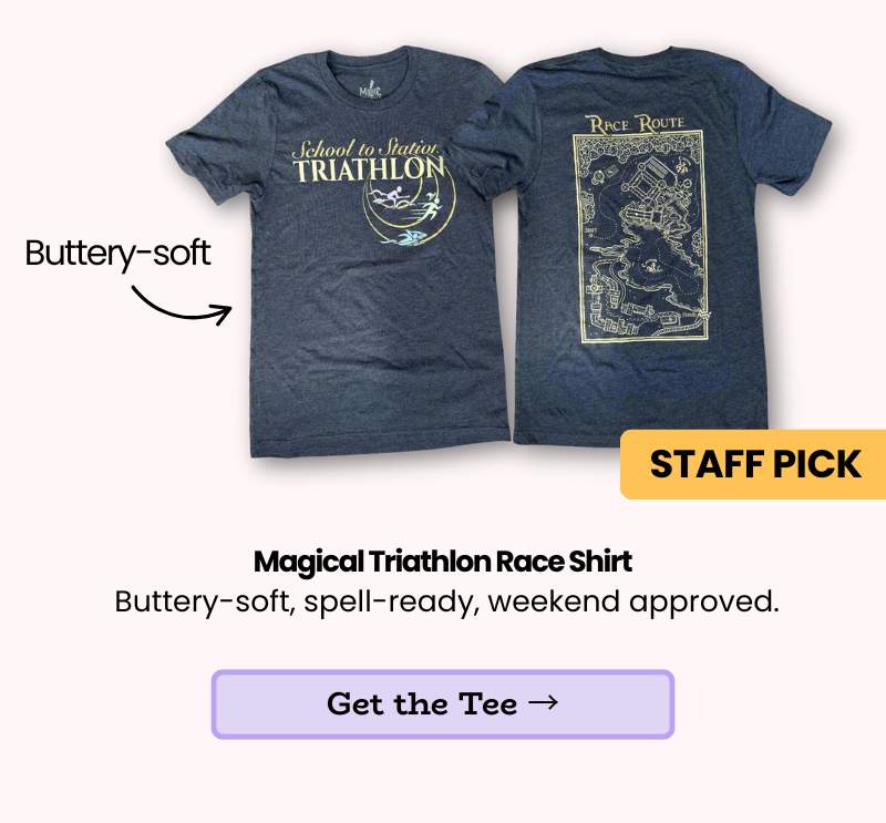 Magical Triathlon Race Shirt, buttery-soft graphic tee for warm weather.