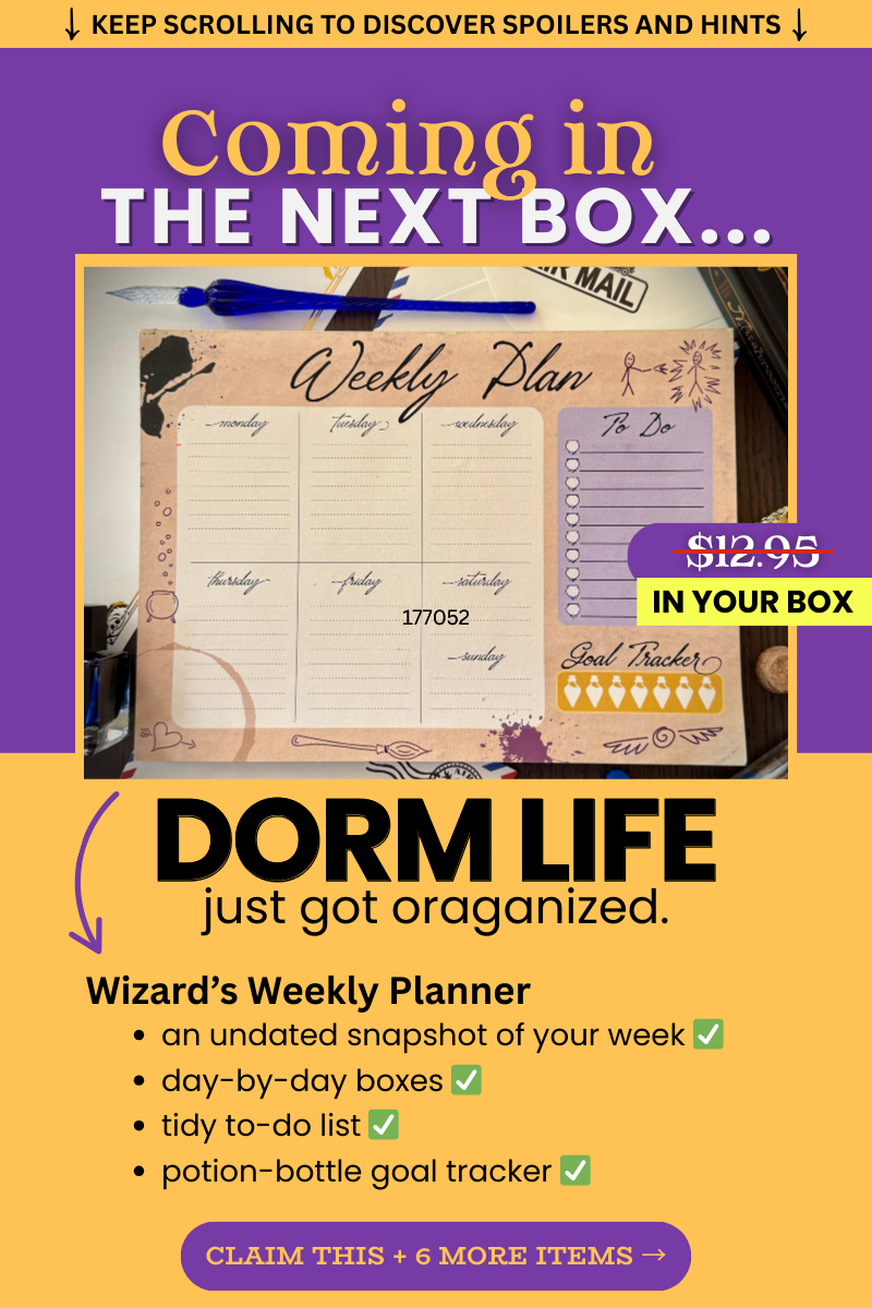 Wizard's Weekly Planner the 2nd item of 7 curated for the Dorm Life September Quarterly Box