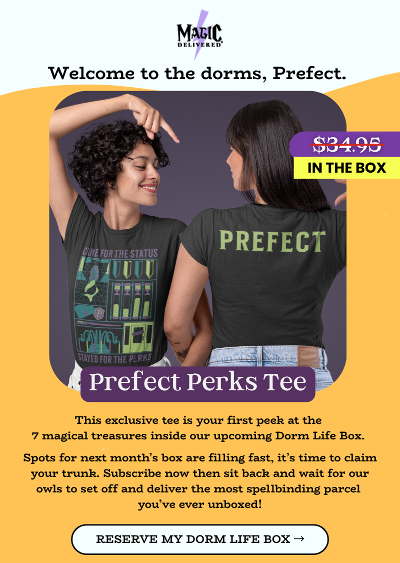 Prefect Perks Tee Spoiler, the first item of 7 curated for the Dorm Life September Quarterly Box